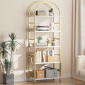 Shintenchi Bookshelf, Arched Bookshelf 5 Tier Bookcase Shelf by Shintenchi