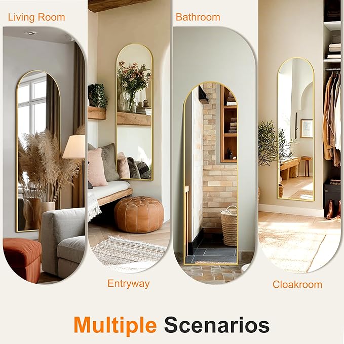 Arched Full Length Mirror, - Image 6