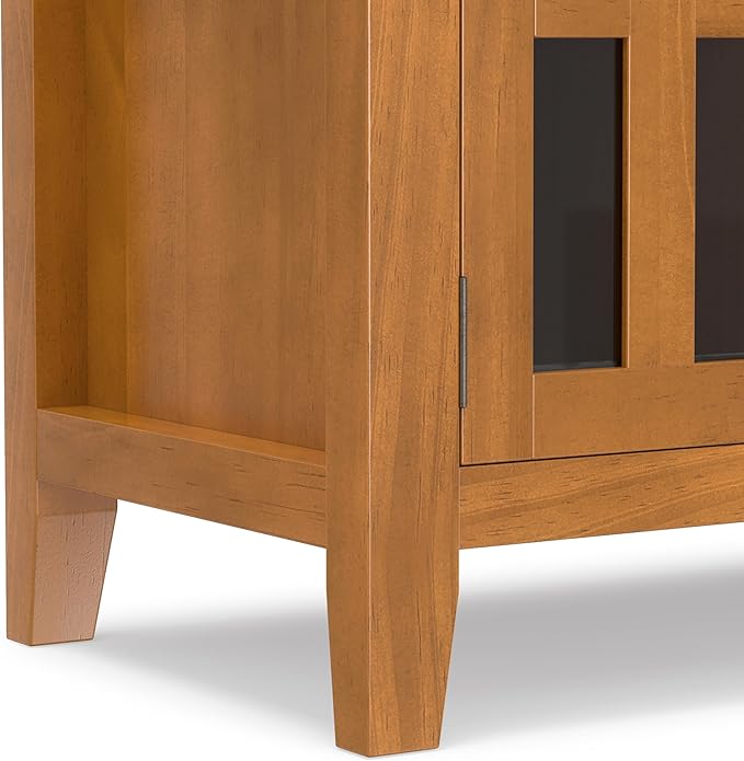 SIMPLIHOME Artisan SOLID WOOD 72 inch Wide Transitional TV Media Stand in Honey - Image 7