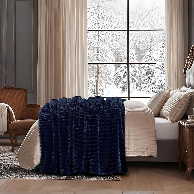 Amélie Home Faux Fur Throw Blanket - Image 2