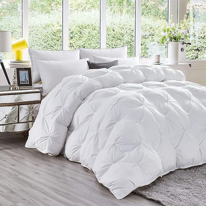 Luxurious Goose Down Feather Fiber Comforter Duvet Insert, Exquisite Pinch - Image 3