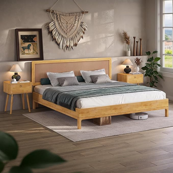 Nipe Platform Bed Frame with Headboard Size King - Image 6