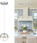 LMS 6-inch Industrial Pendant Light, Brushed Nickel Hanging Light Kitchen Island by LMS