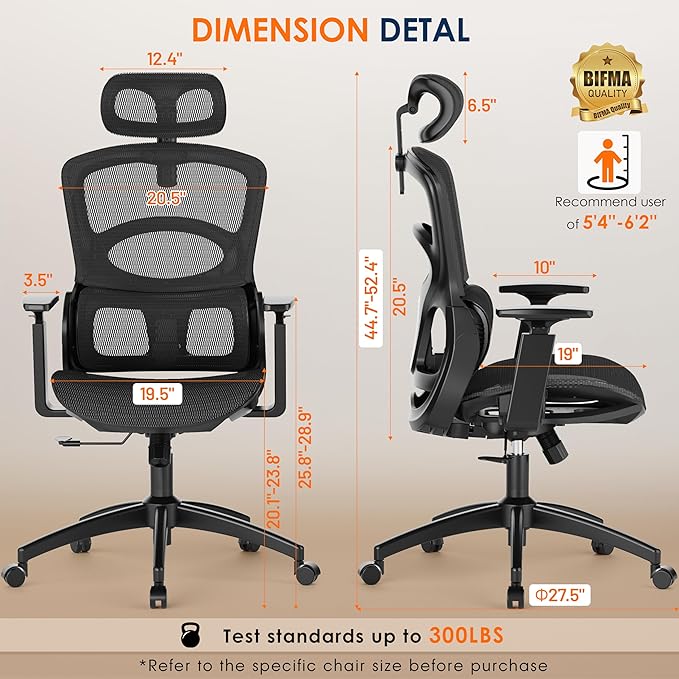GABRYLLY Ergonomic Office Chair, High-Back Desk Chairs - Image 2