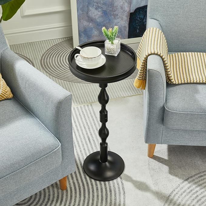 Small Round Drink Table, Pedestal Tables, Small Round Side Table - Image 5
