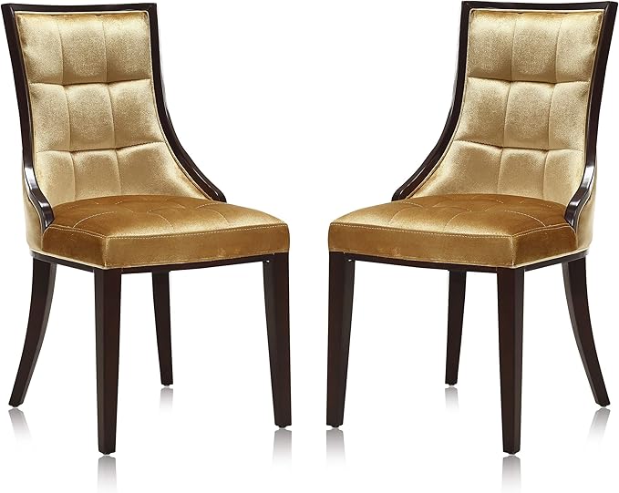 Manhattan Comfort Fifth Avenue Velvet Dining Chairs, Parsons Accent Furniture by ManhattanComfort