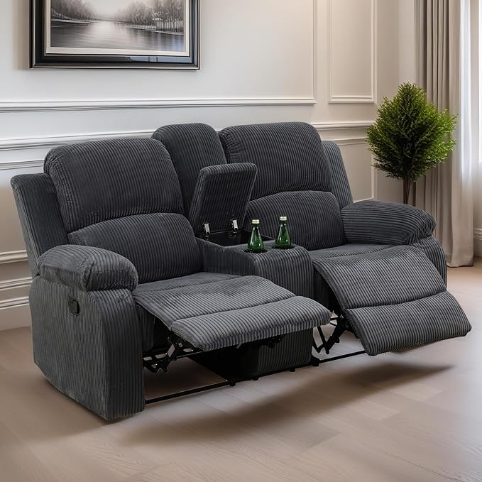 Loveseat Recliner Sofa, Reclining Loveseat Couch - Image 2