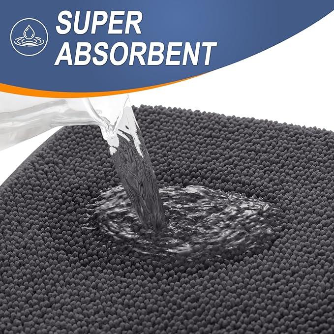 OLANLY Thick Memory Foam Bath Mat Rug 70x24, Extra Soft Absorbent Bathroom Rug - Image 3