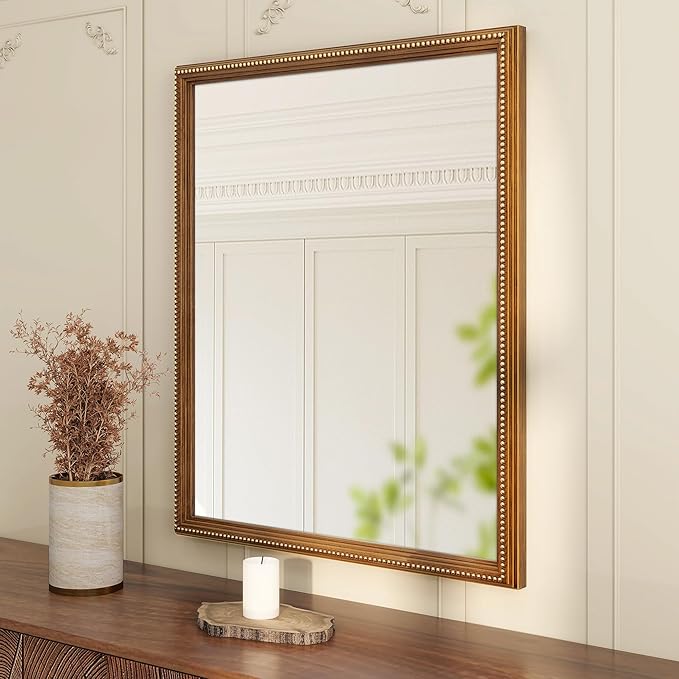 Axeman 30x36 Wood Wall Mirror, Rustic Bathroom Mirror, Vintage Wall Mounted by Axeman