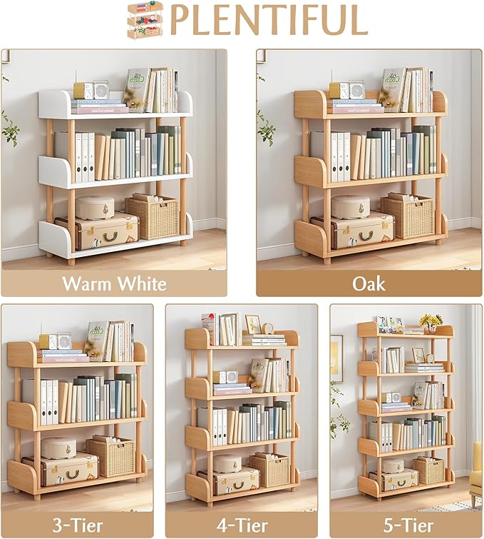 3-Tier Wooden Open Bookcase - Image 3