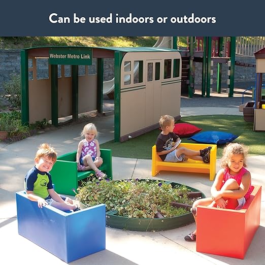 Children's Factory Adapta-Bench, CF910-029 Blue, Kids Flexible Seating - Image 2