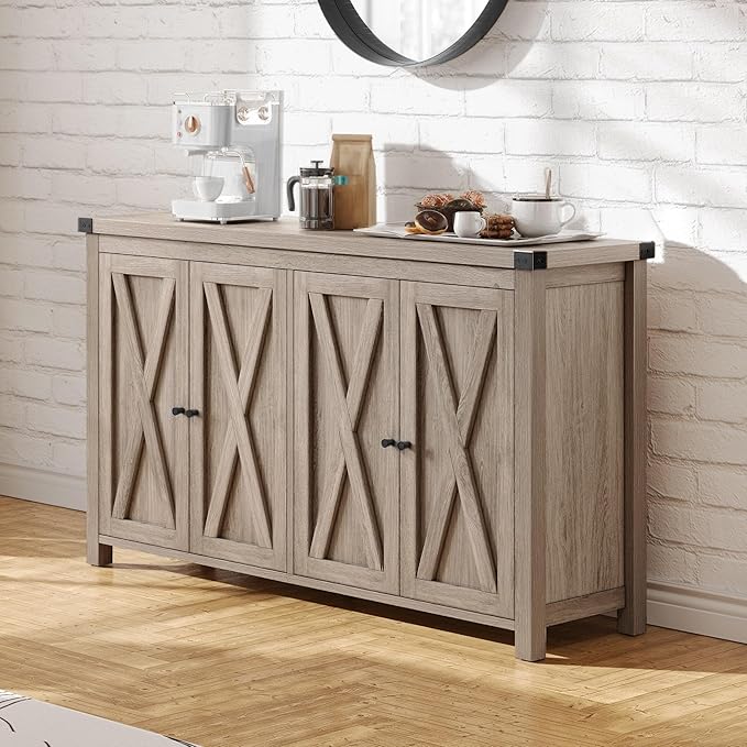 YITAHOME Buffet Cabinet with Storage, Wood Large Kitchen Storage Cabinet with - Image 8