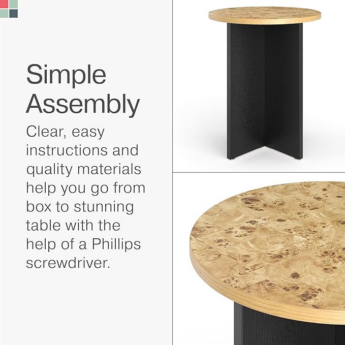 Round Accent Table for Living Room Furniture - Image 7