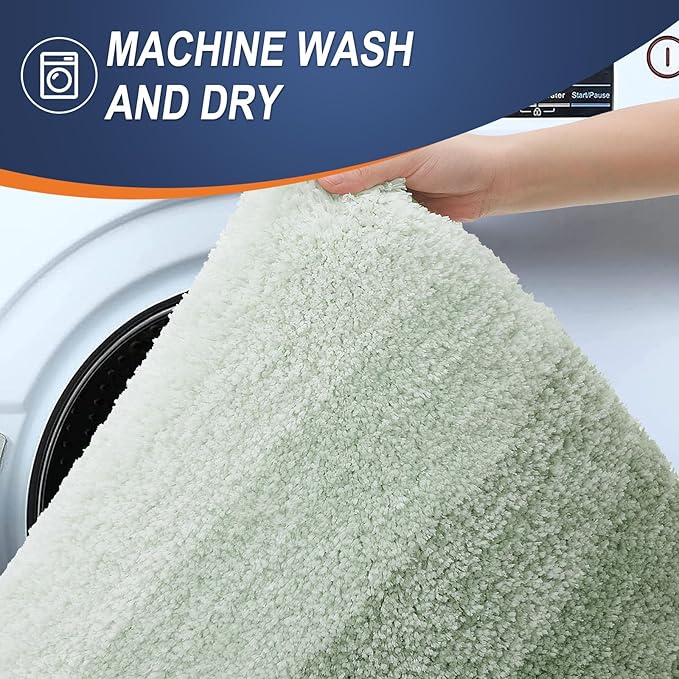 OLANLY Bathroom Runner Rugs 54x24, Extra Soft Absorbent Microfiber Bath Rugs - Image 5