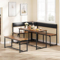 DWVO 3-Piece Dining Table Set for 4-6 People 47.2" Corner Dining Room Table by DWVO