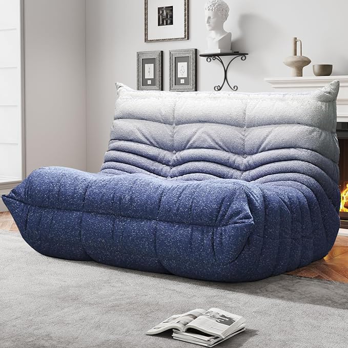Bean Bag Chairs for Adults, Memory Foam Couch Loveseat Sofa Chair, Soft Teddy by WHGBJA