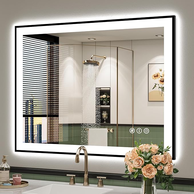 40x30 Inch LED Bathroom Mirror by YEELAIT