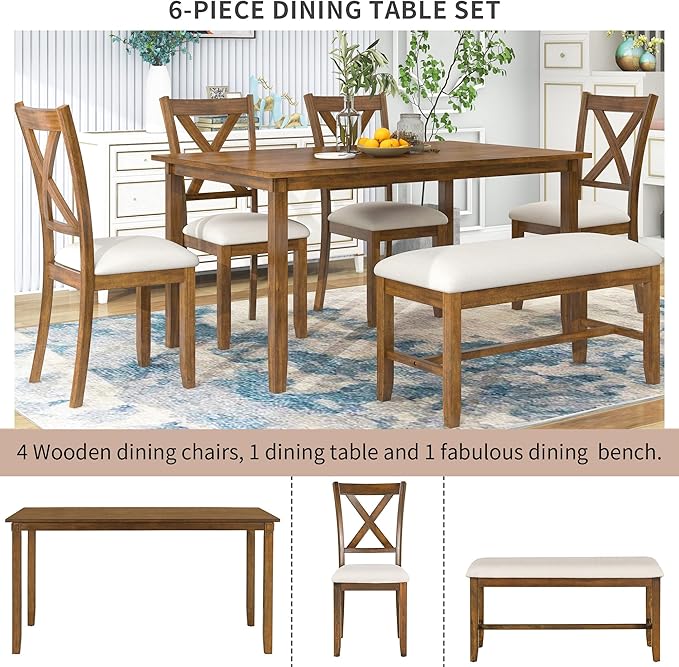 Ball & Cast 6 Piece Dining Table Set - Image 6