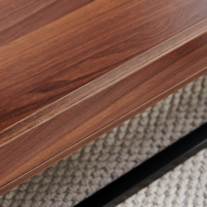Shrine Glass Coffee Table, Glass and Wood Coffee Table, 39.2" D x 19.5" W x - Image 7