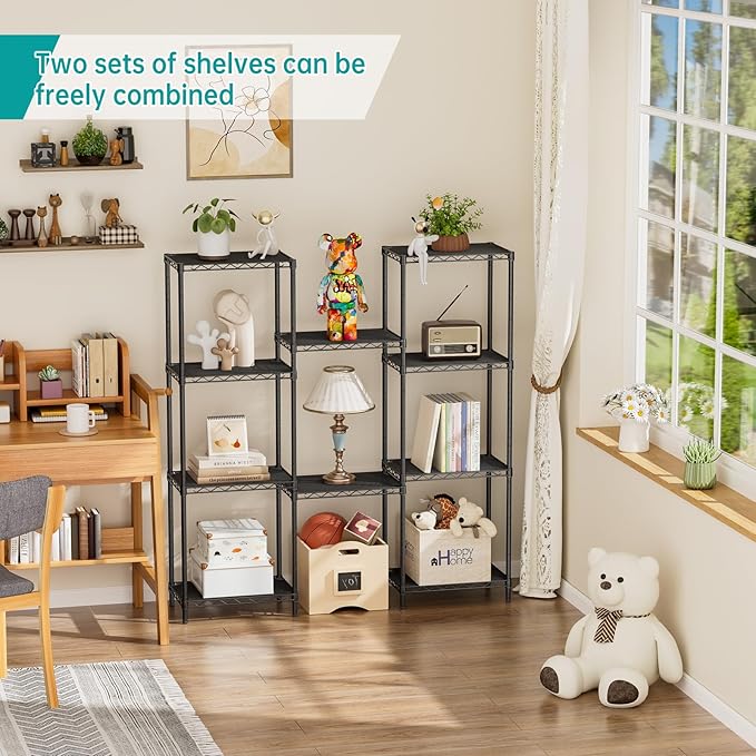 SINGAYE 5 Tier Shelf Wire Shelving Adjustable Storage Shelves Rack Standing - Image 6