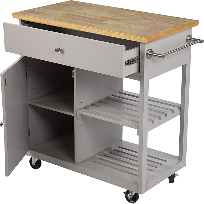 SEI Furniture Rolling w/Storage Kitchen Island - Image 6