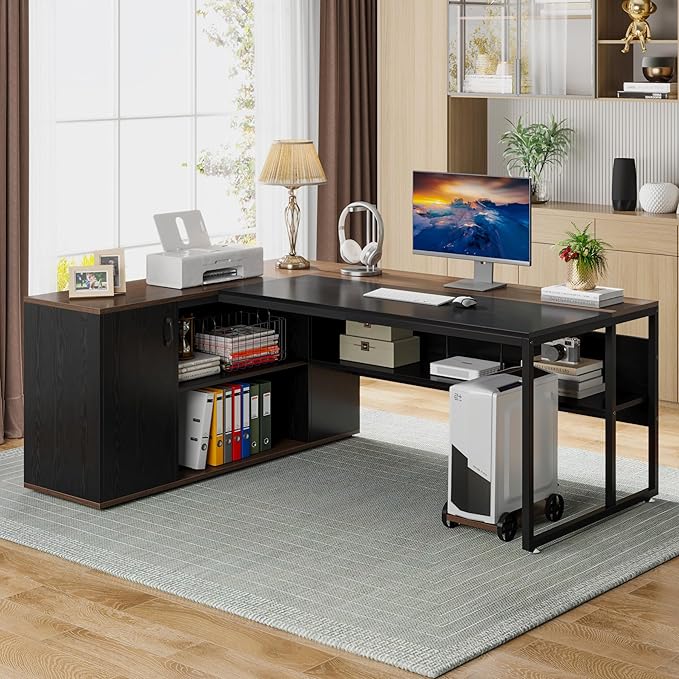 Tribesigns 71 inch Executive Desk, L Shaped Desk - Image 3