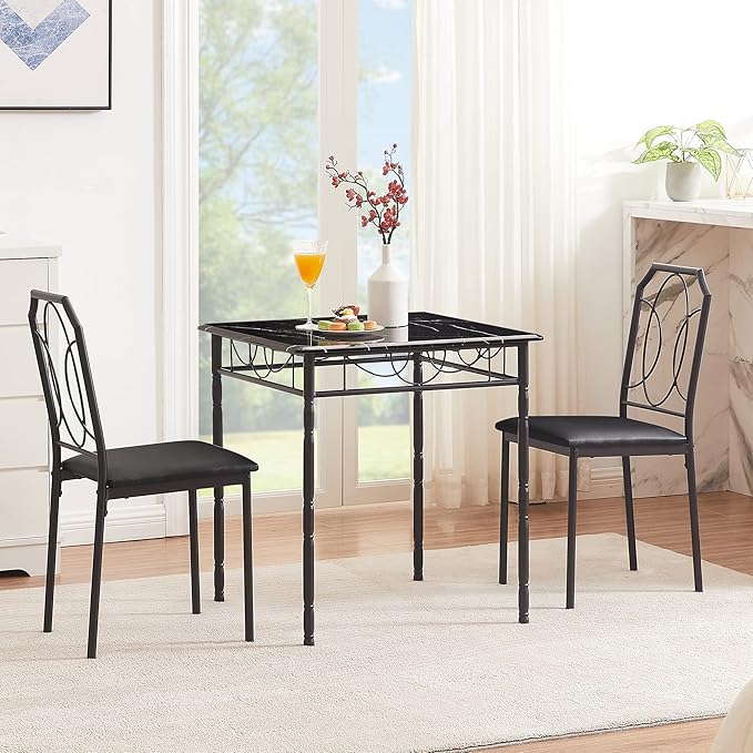 VECELO 3 Piece Dining Table Set - Image 3