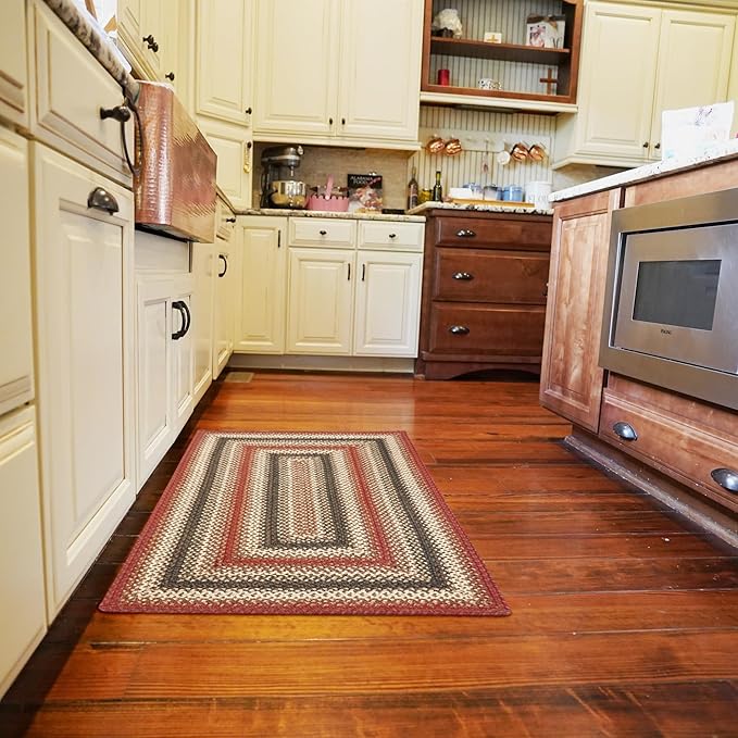 Homespice Chester Red Country Braided Hall Runner 22x72 The Perfect Kitchen - Image 9