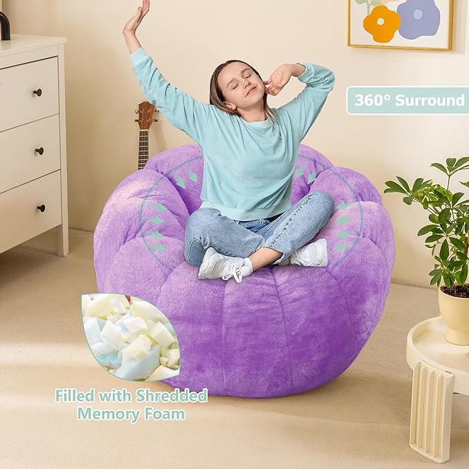 Pumpkin Bean Bag Sofa Chair, Bean Bag Chair - Image 5
