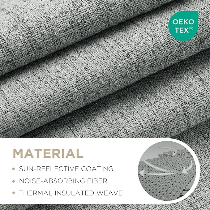 Joydeco 100% Blackout Curtains for Bedroom - Image 2