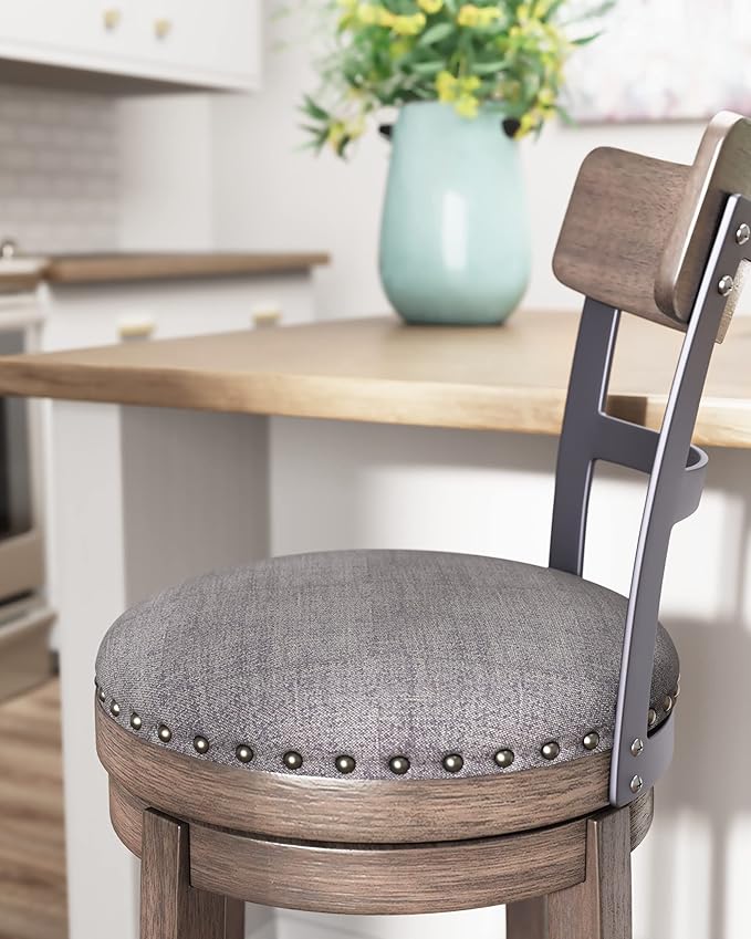 Signature Design by Ashley Caitbrook 30" Farmhouse Bar Height Upholstered - Image 13