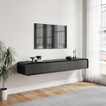 POVISON Fully-Assembled Minimalist Floating TV Stand, Modern Wall-Mounted by POVISON