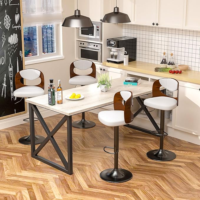 VECELO BarStools Set of 4, Kitchen Island Stools - Image 6