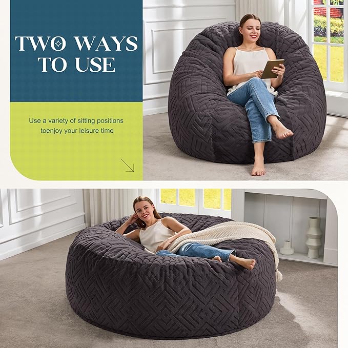 Hobestluk Bean Bag Chairs Adults Beanbag Chair - Image 3