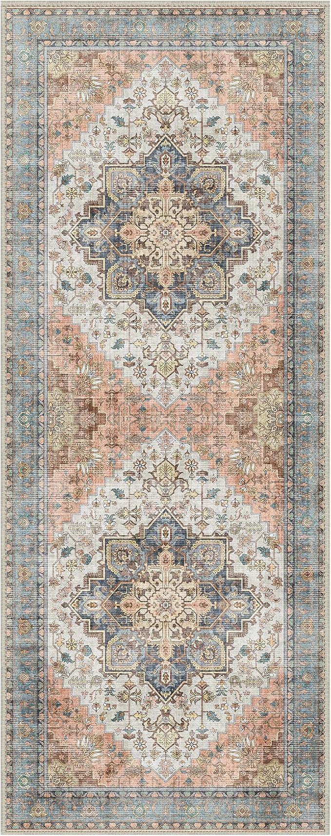 GENIMO 2x5 Runner Rugs for Hallway, Machine Washable Non Slip Vintage Rugs - Image 7