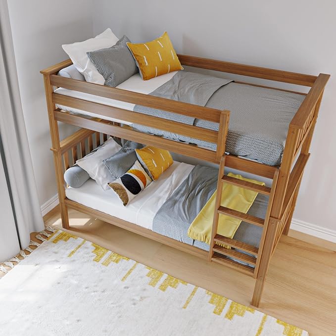 Max & Lily Bunk Bed Twin over Twin, Solid Wood Bunk Bed Frame - Image 6