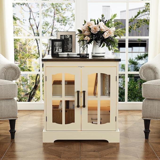ChooChoo Farmhouse End Table Set of 2, Nightstand - Image 3