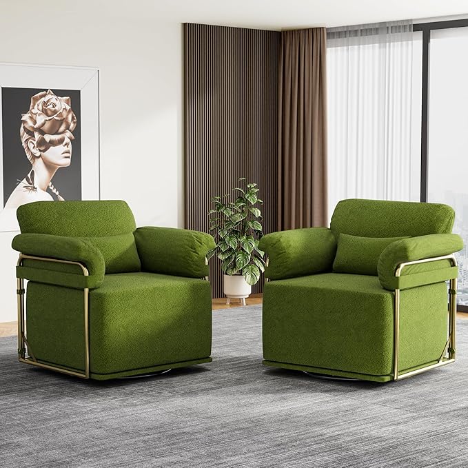 KEIKI Modern Comfy Swivel Accent Reading Chair - Image 3