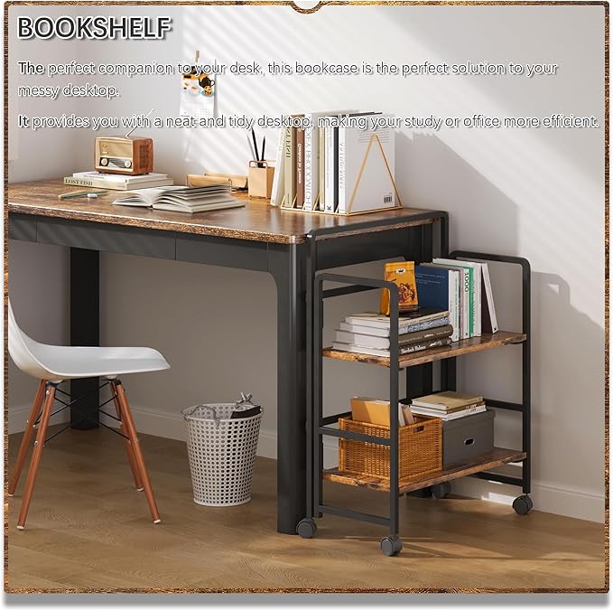 4NM 2 Tiers No-Assembly Folding Bookshelf - Image 3