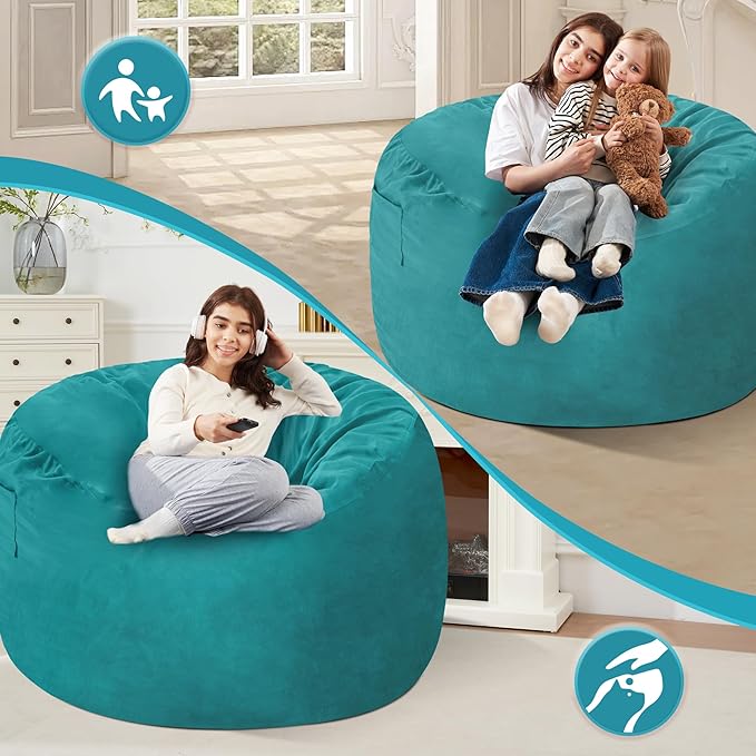 Homguava 4 FT Bean Bag Chair: 4' Bean Bags - Image 3
