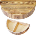Solid Wooden One Step Stool, 5.2" High Semicircular Wood Bed Step by Unknown