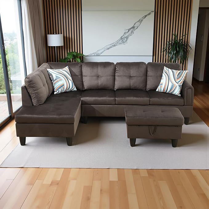 97" Oversized Sectional Couch, L Shaped Couch - Image 3
