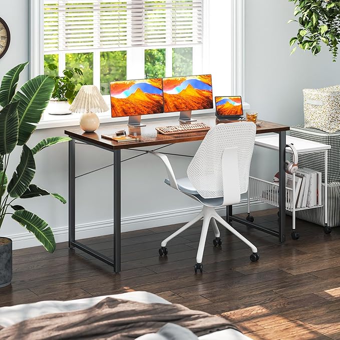 Coleshome 48 Inch Computer Desk, Modern Simple Style Desk - Image 4