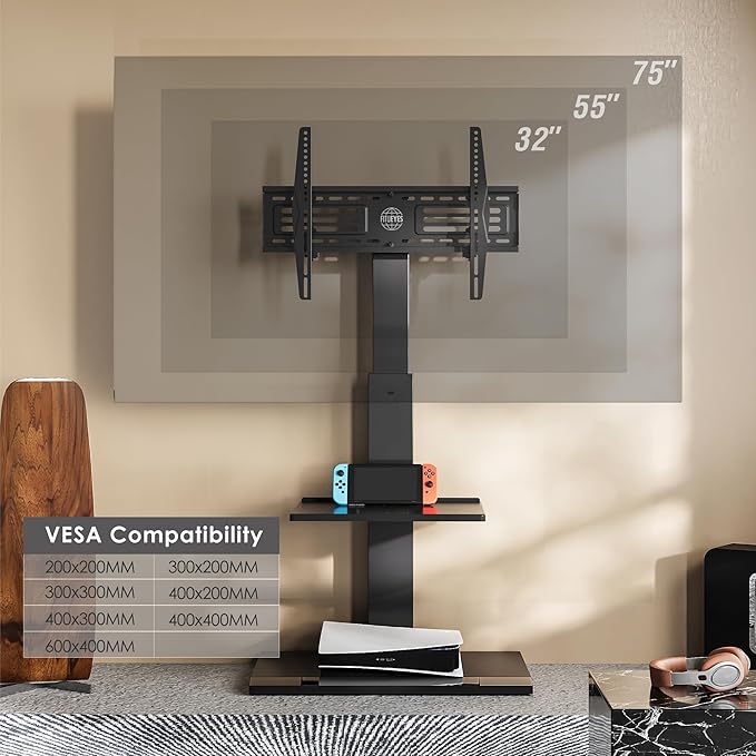 FITUEYES Floor TV Stands with Swivel TILT Mount - Image 7