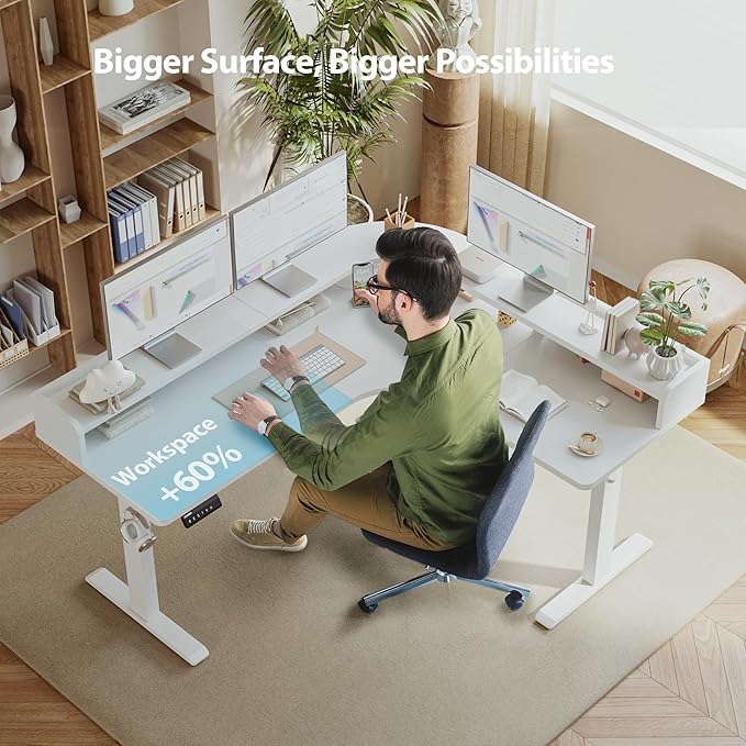 Agilestic L Shaped Standing Desk, Corner Desk - Image 7
