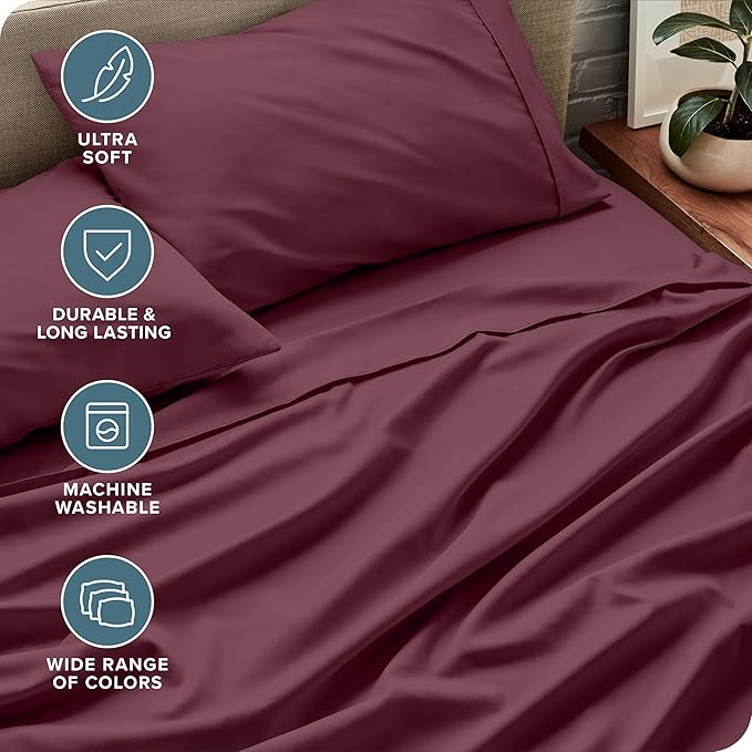 Bare Home Ultra-Soft Split Head Flex King Sheet Set - Image 5