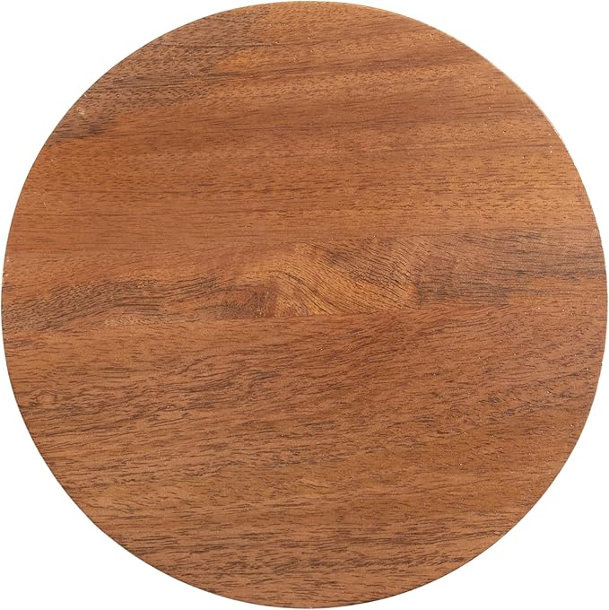Kate and Laurel Dahl Wooden Round Drink Table; 8 x 23; Walnut Brown; - Image 9