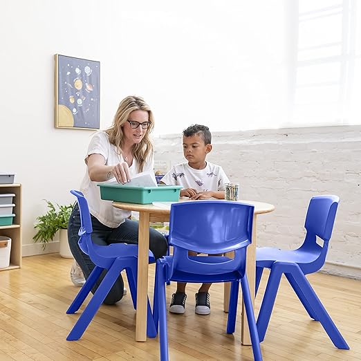ECR4Kids 14in Plastic School Stack Chair, Classroom Furniture - Image 10