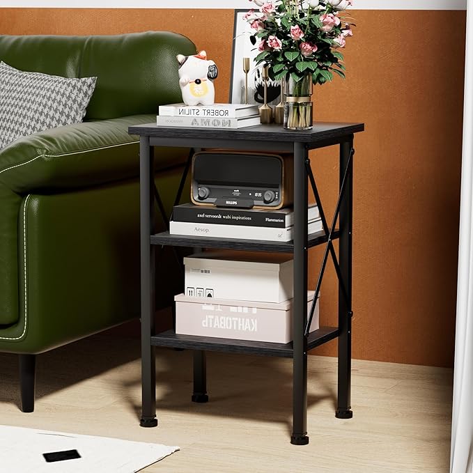 VECELO Modern Nightstands X-Design Side End Table Night Stand - Image 7