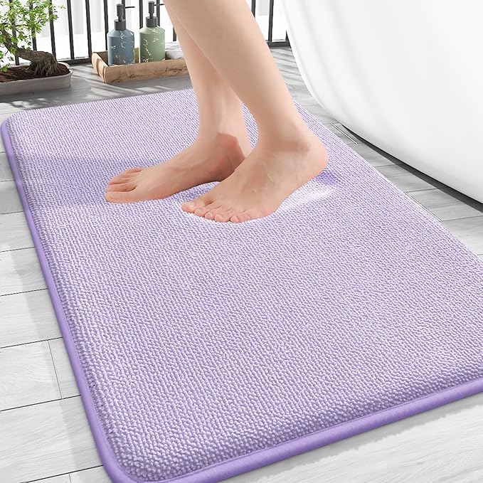 OLANLY Thick Memory Foam Bath Mat Rug 30x20, Extra Soft Absorbent Bathroom Rug by OLANLY